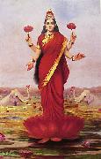 Raja Ravi Varma Goddess Lakshmi oil on canvas